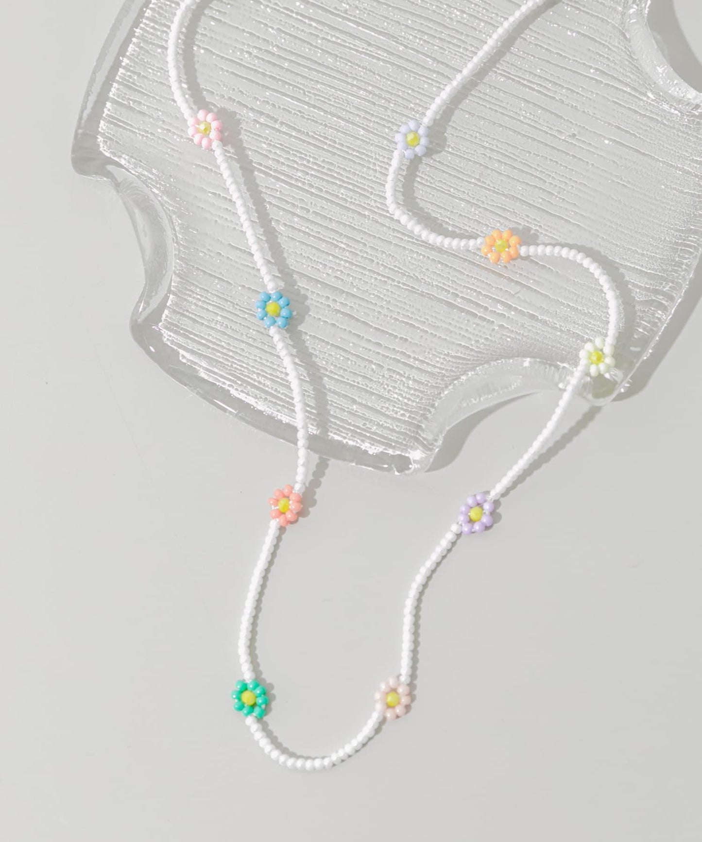 不鏽鋼花朵造型珠子項鍊