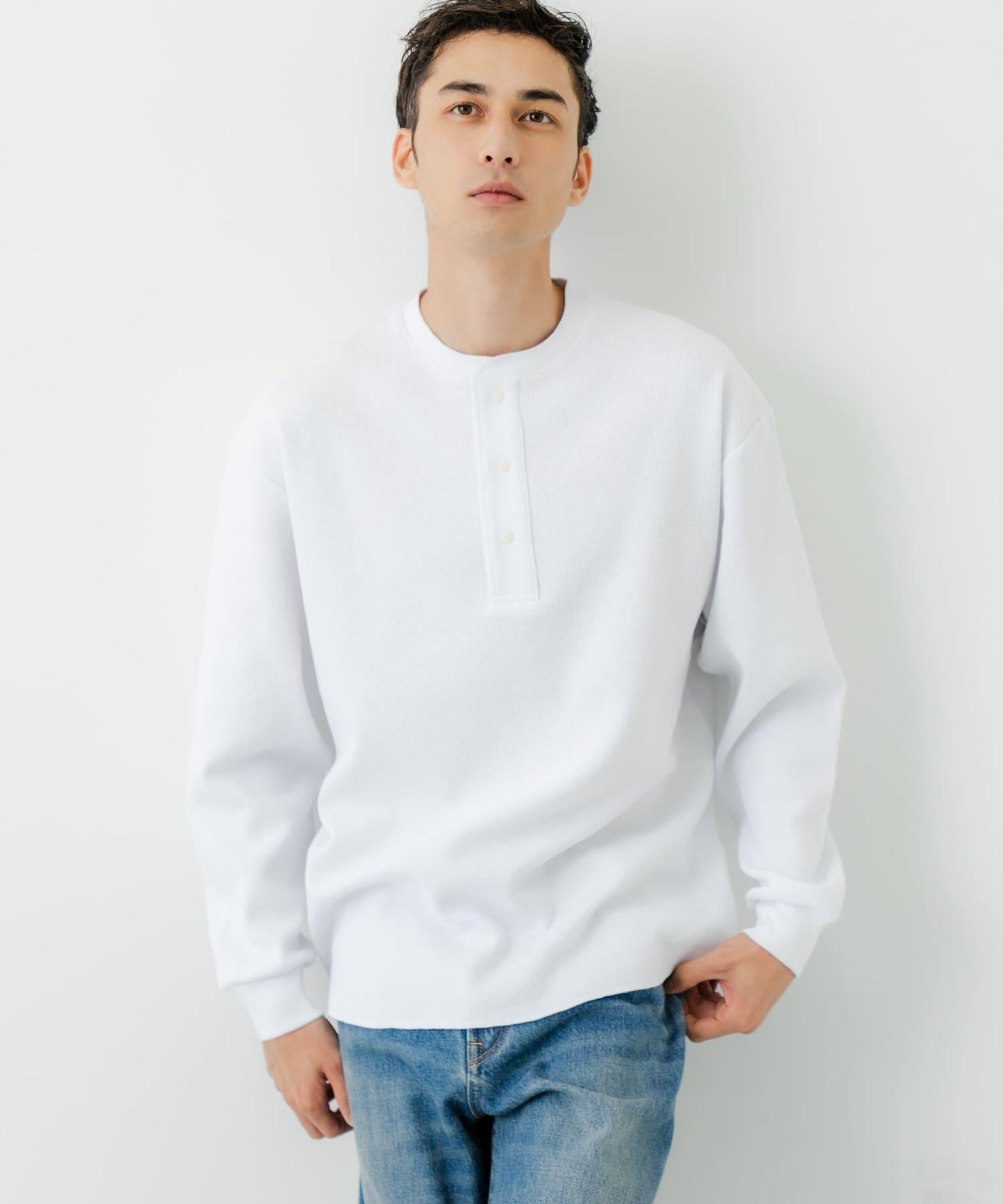 『UR TECH』加密華夫格亨利領長袖