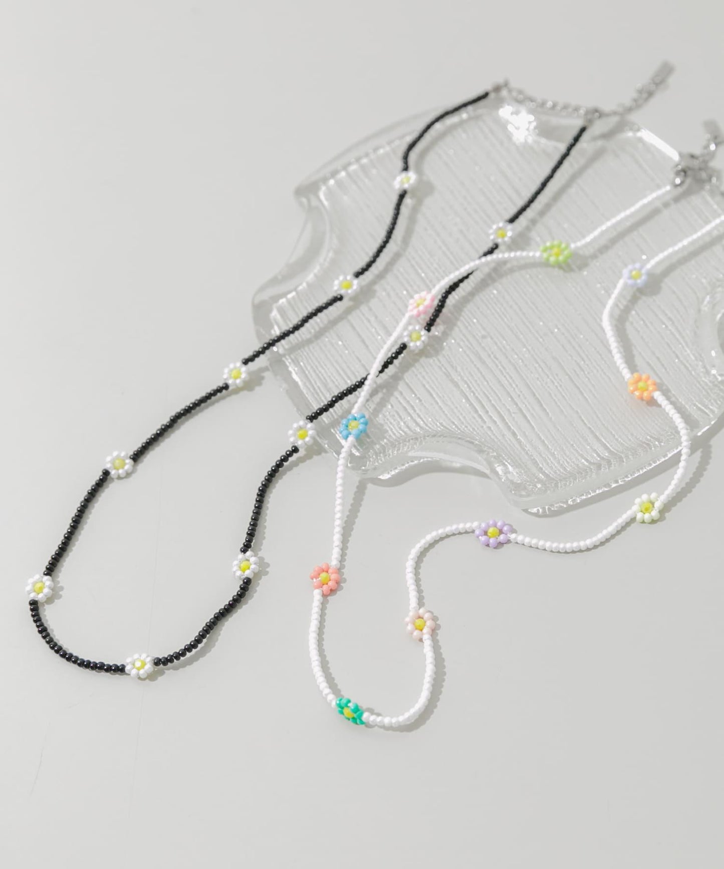 不鏽鋼花朵造型珠子項鍊