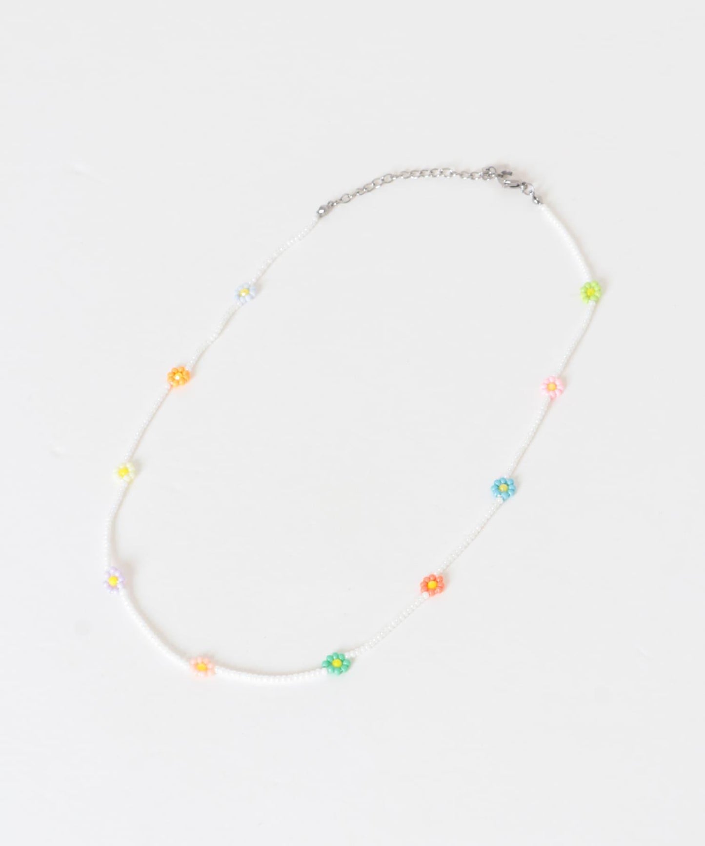 不鏽鋼花朵造型珠子項鍊