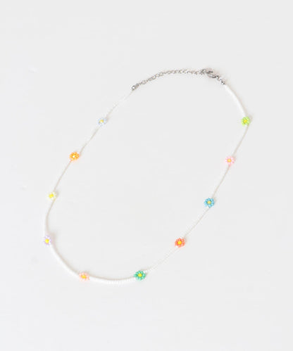 不鏽鋼花朵造型珠子項鍊