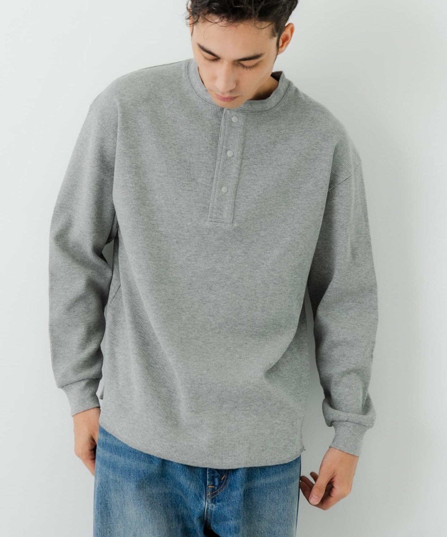 『UR TECH』加密華夫格亨利領長袖