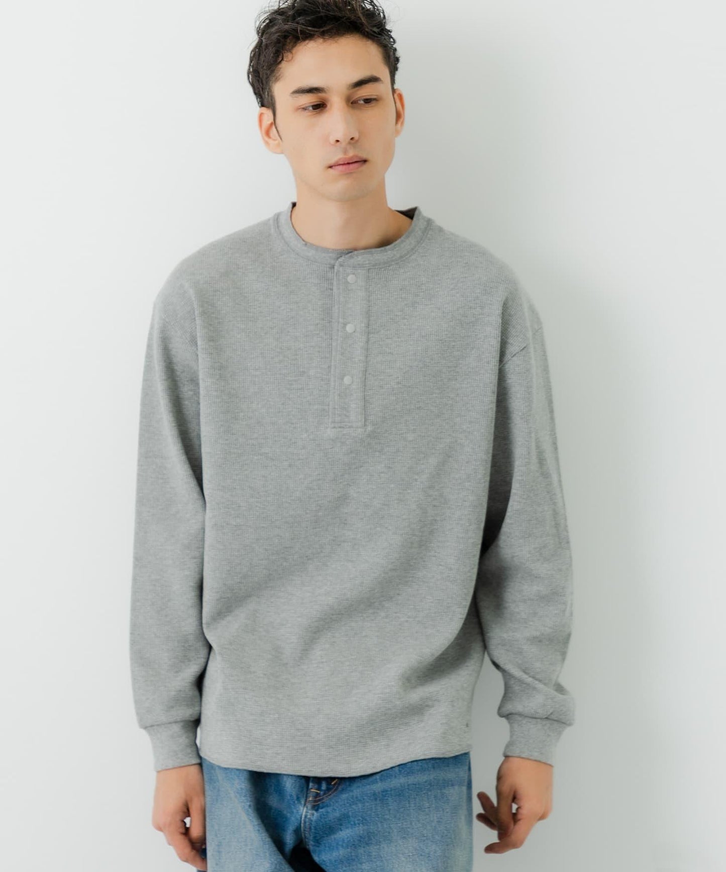 『UR TECH』加密華夫格亨利領長袖