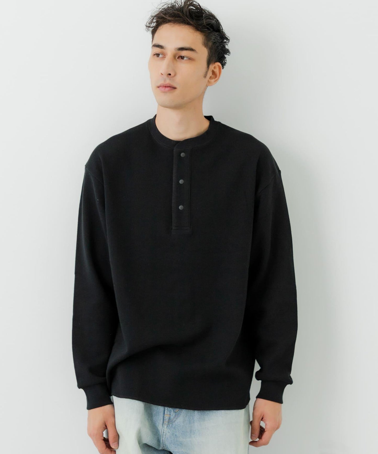 『UR TECH』加密華夫格亨利領長袖