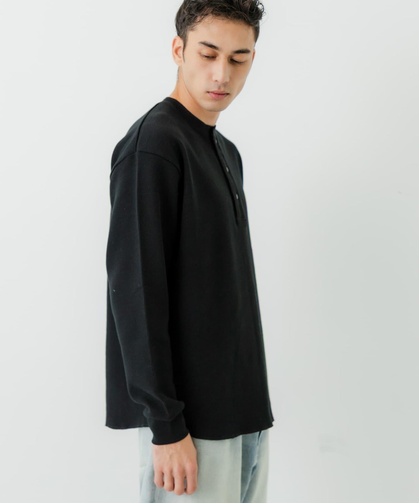 『UR TECH』加密華夫格亨利領長袖