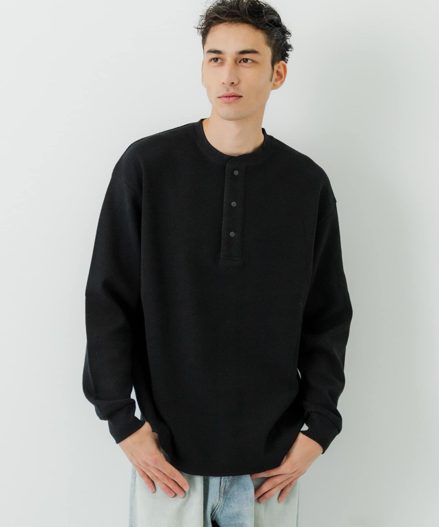 『UR TECH』加密華夫格亨利領長袖