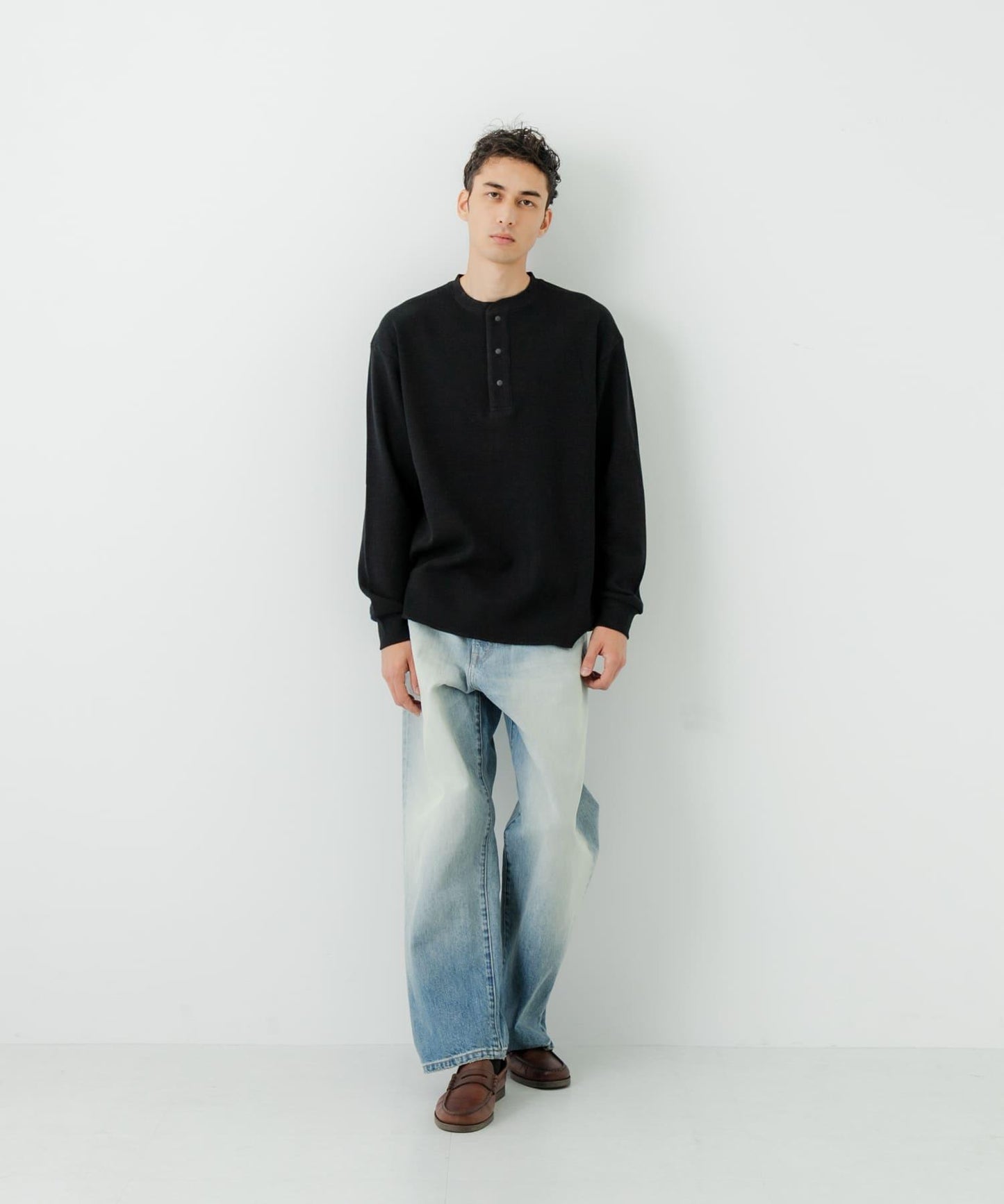 『UR TECH』加密華夫格亨利領長袖