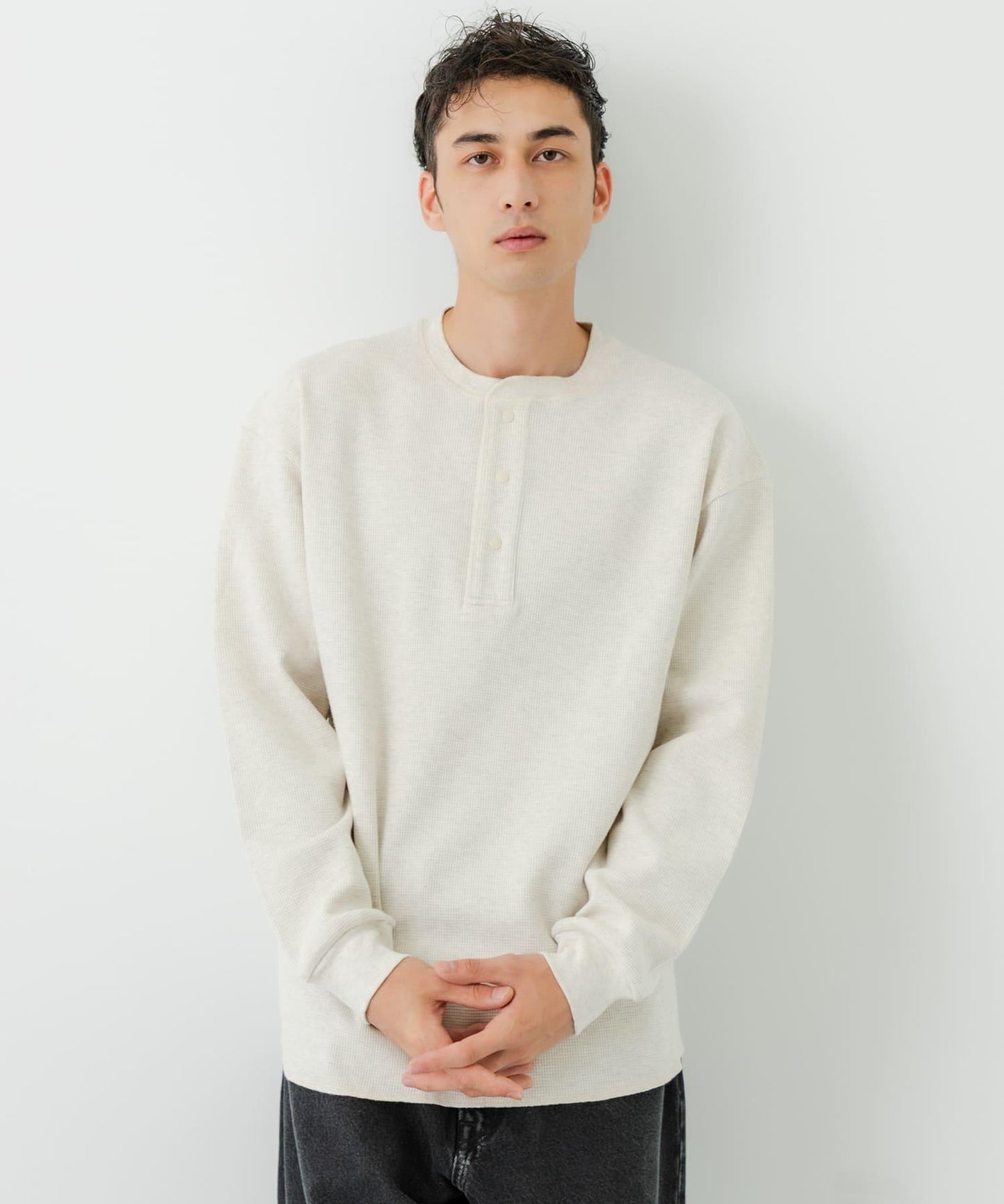 『UR TECH』加密華夫格亨利領長袖