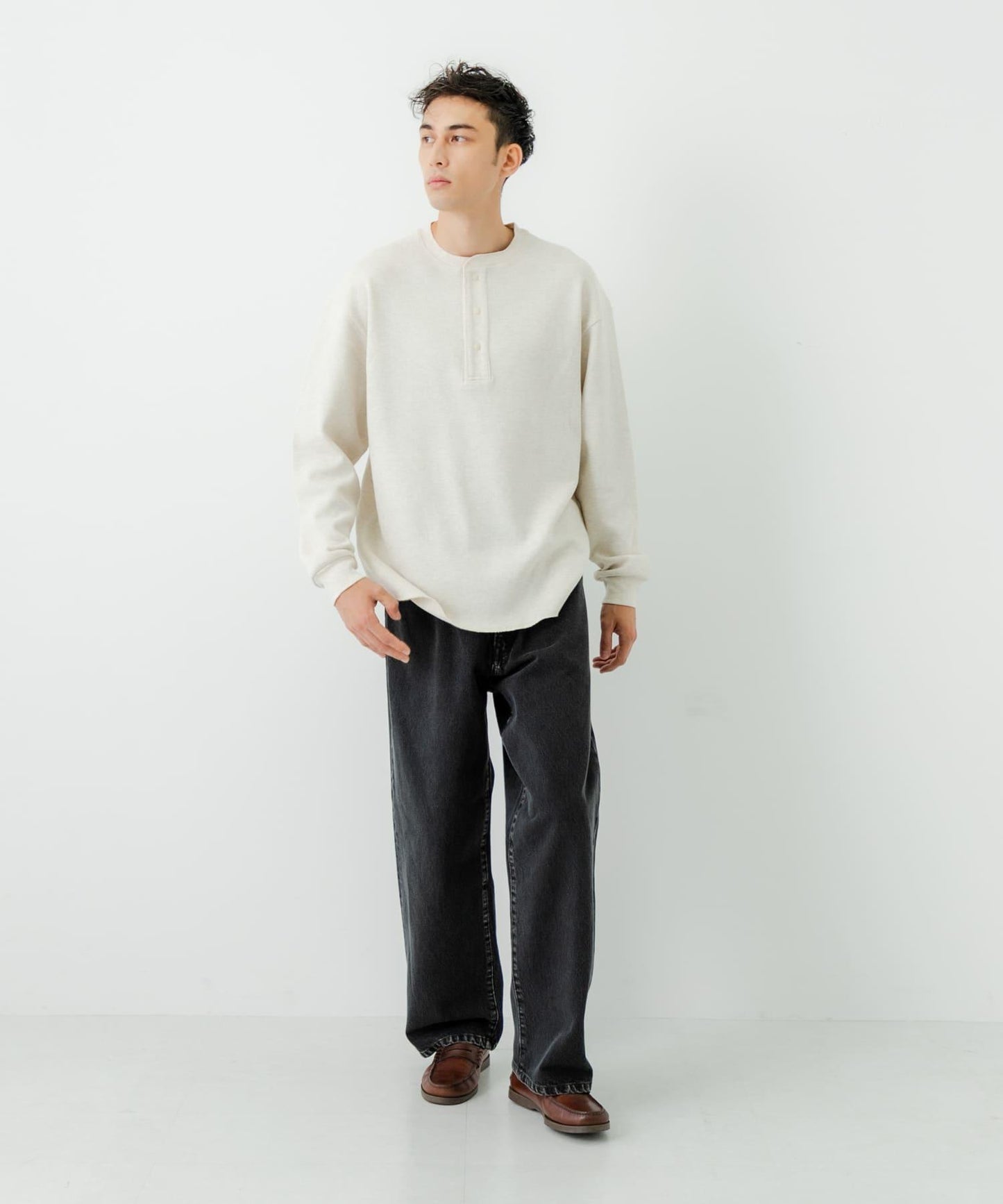 『UR TECH』加密華夫格亨利領長袖