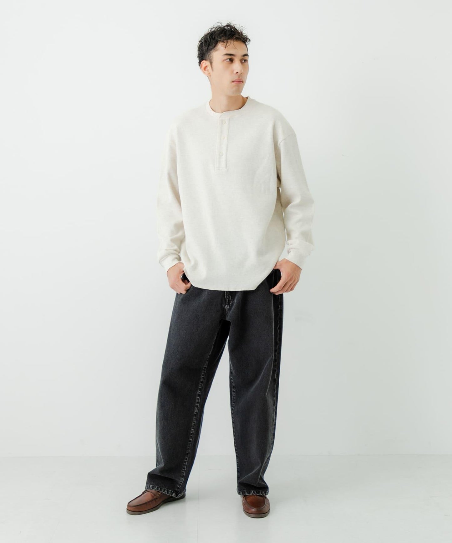 『UR TECH』加密華夫格亨利領長袖