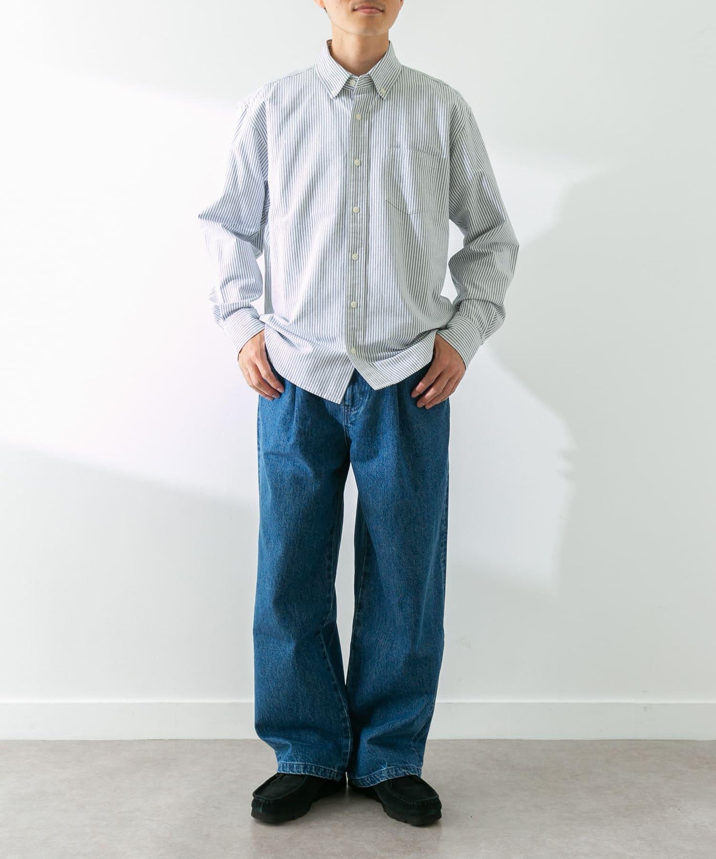 抗菌牛津紡扣領長袖襯衫