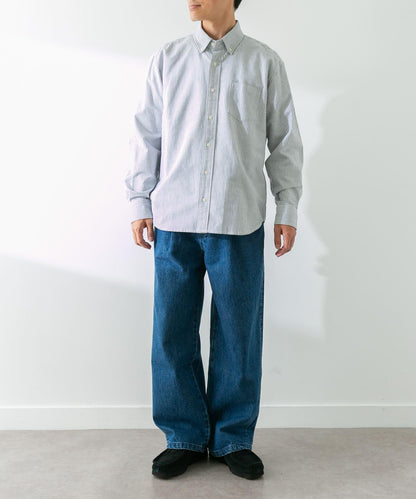 抗菌牛津紡扣領長袖襯衫