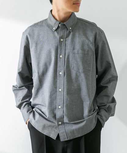 抗菌牛津紡扣領長袖襯衫