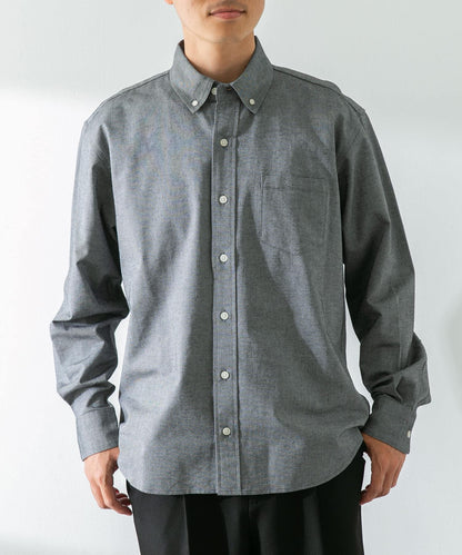 抗菌牛津紡扣領長袖襯衫