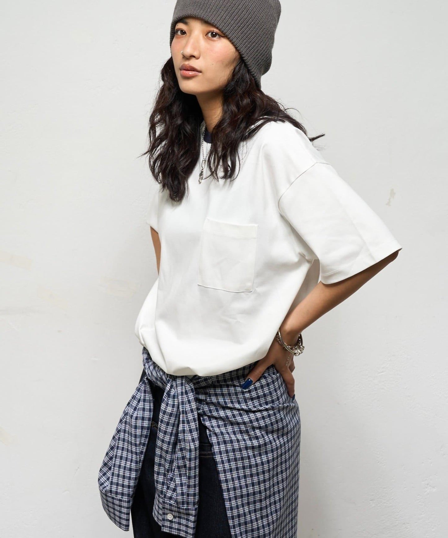 撞色領設計 TEE T恤 2尺碼