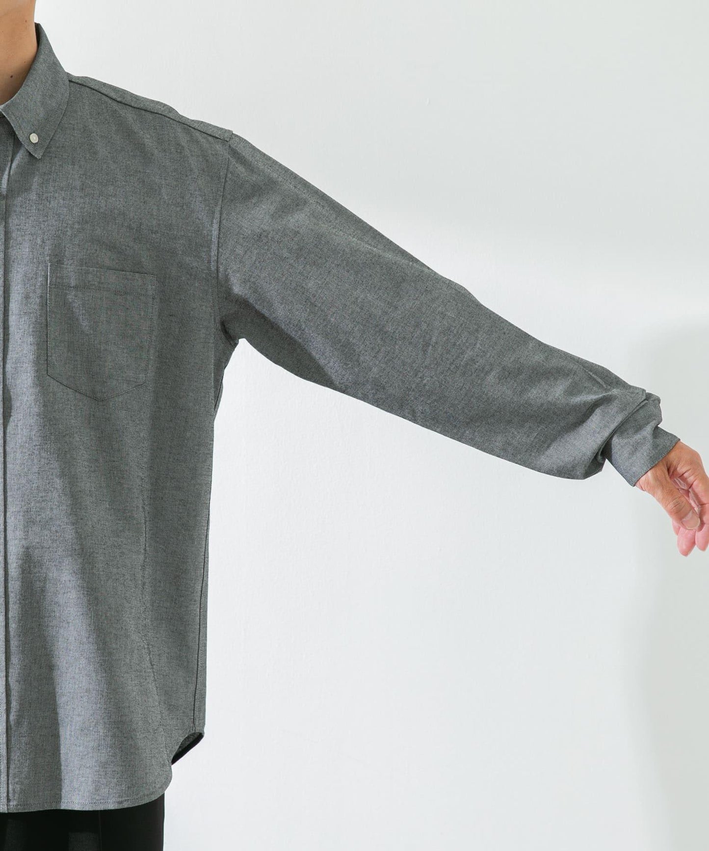 抗菌牛津紡扣領長袖襯衫