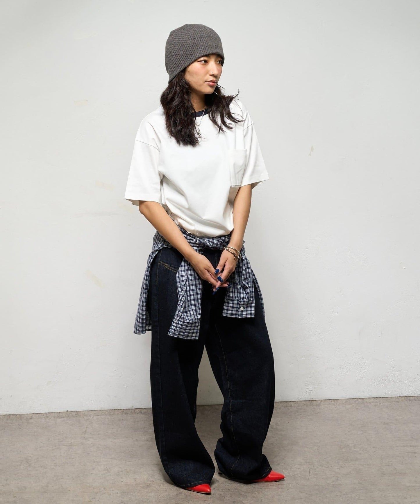 撞色領設計 TEE T恤 2尺碼