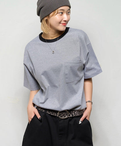 撞色領設計 TEE T恤 2尺碼