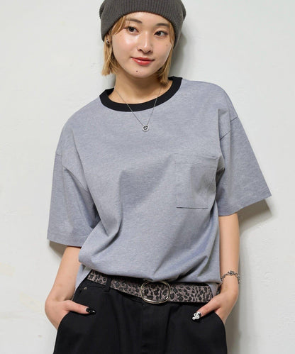 撞色領設計 TEE T恤 2尺碼