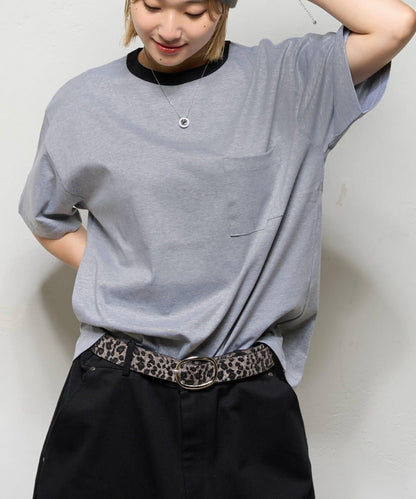 撞色領設計 TEE T恤 2尺碼