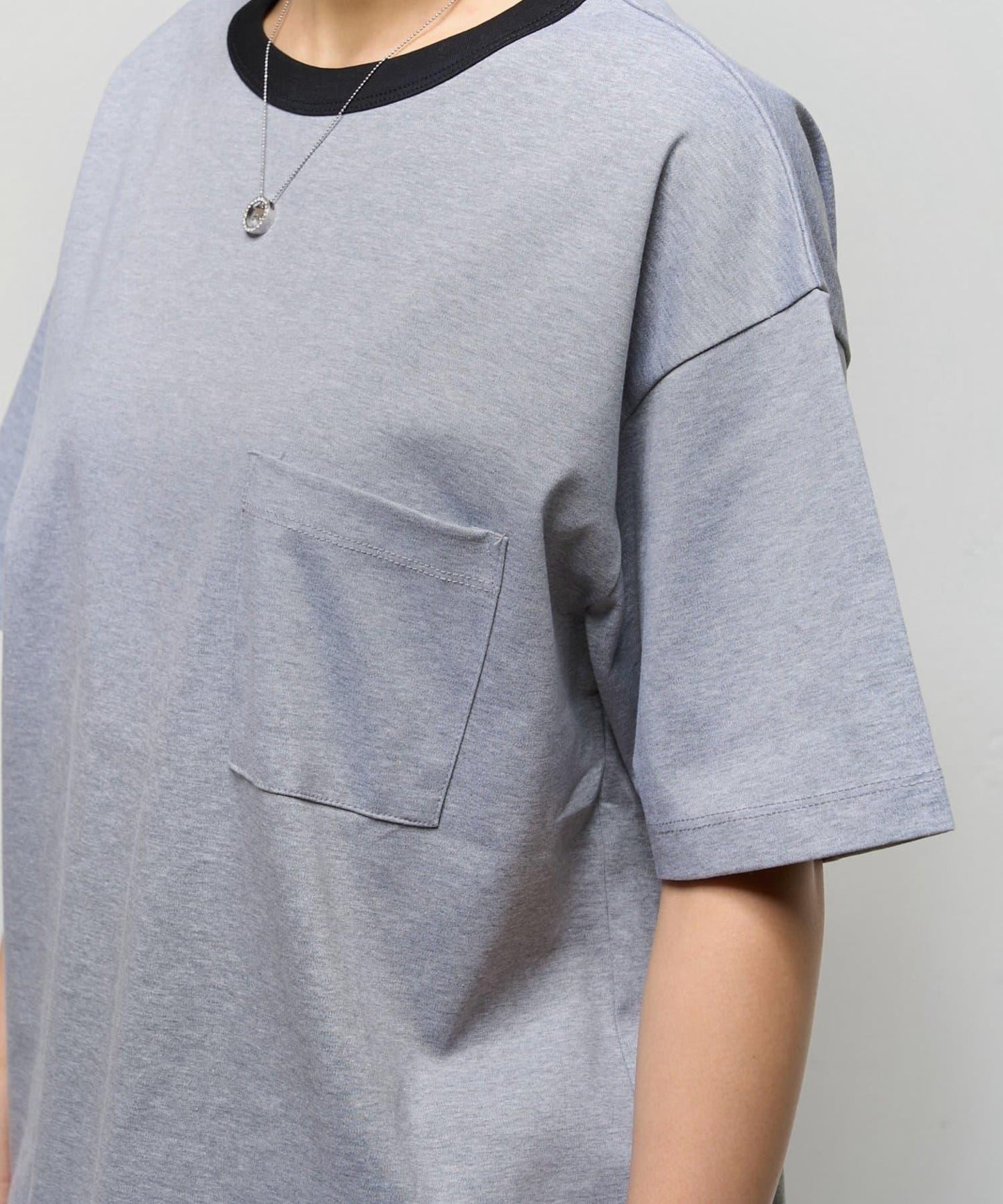 撞色領設計 TEE T恤 2尺碼