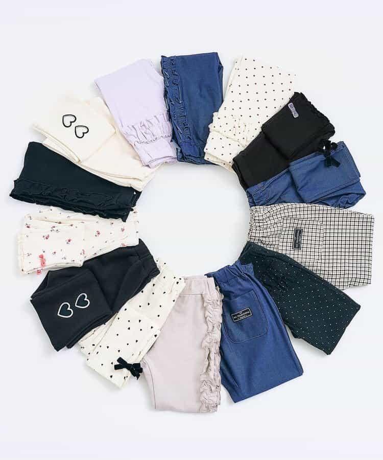 後背心形喇叭褲/7天風格褲 10分褲