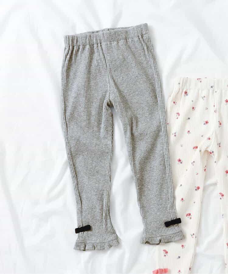 下襬荷葉邊緊身褲/7天風格褲 10分褲