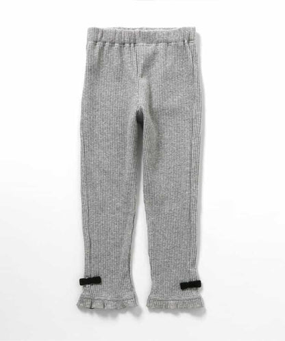 下襬荷葉邊緊身褲/7天風格褲 10分褲