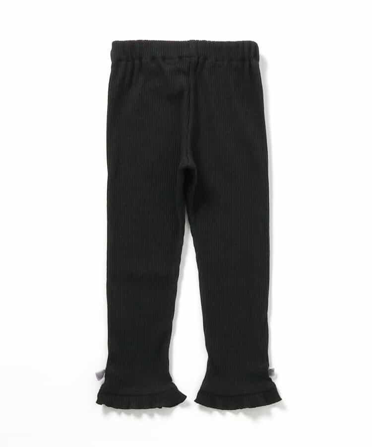 下襬荷葉邊緊身褲/7天風格褲 10分褲