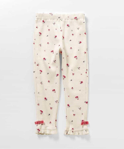 下襬荷葉邊緊身褲/7天風格褲 10分褲