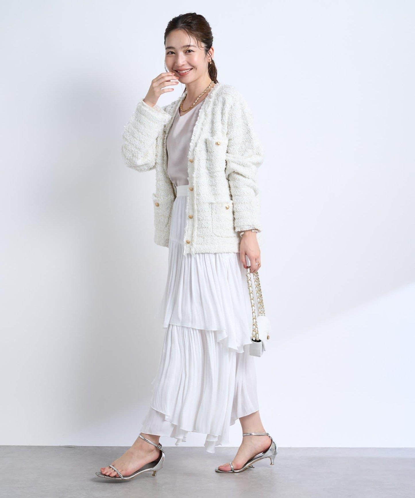 時尚精緻羊毛編織夾克開衫