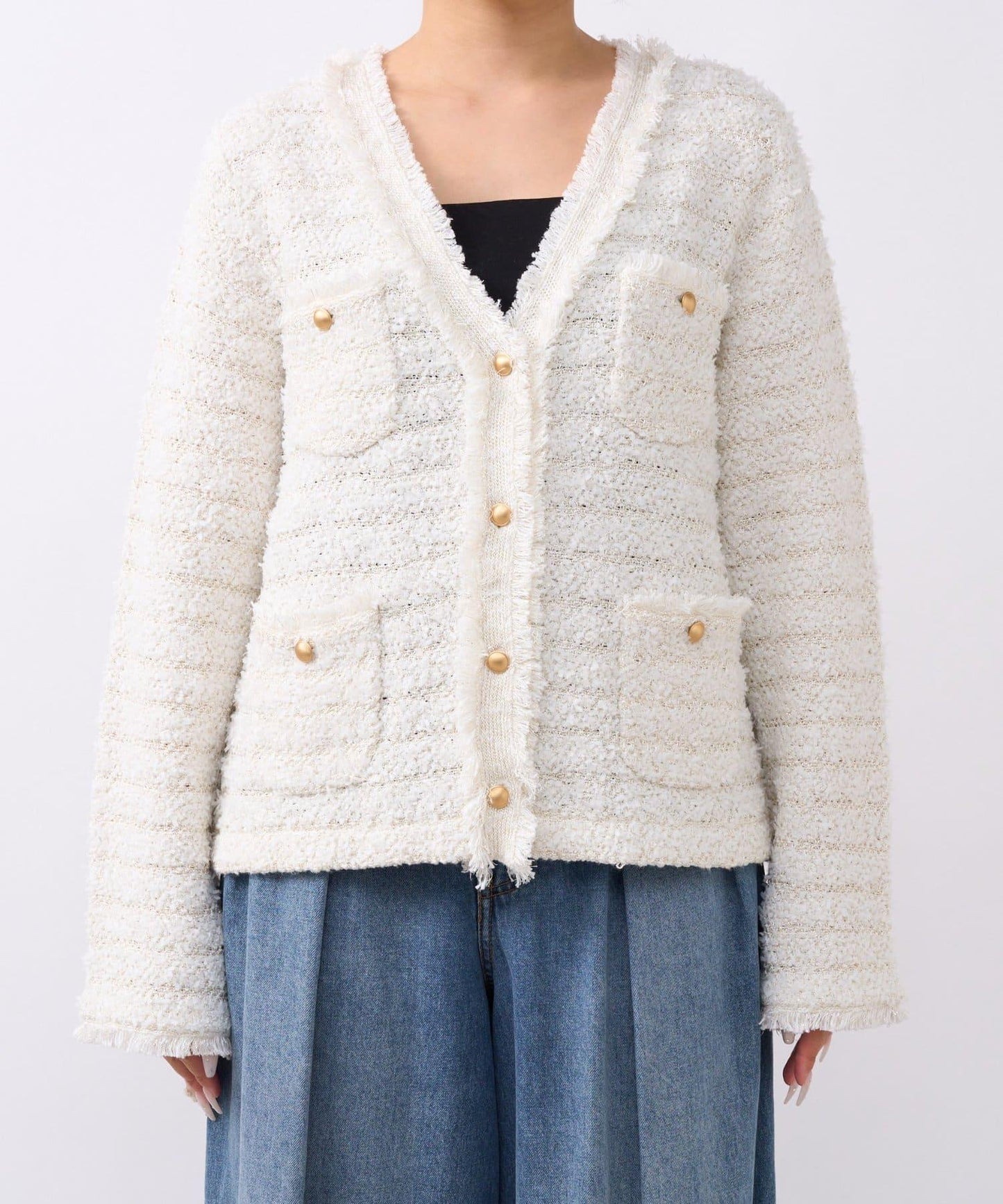 時尚精緻羊毛編織夾克開衫