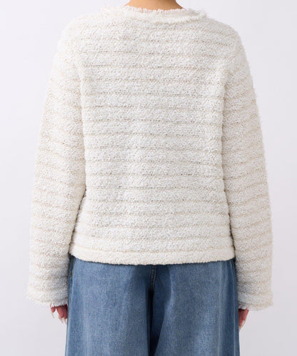 時尚精緻羊毛編織夾克開衫