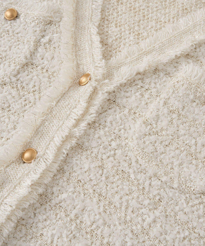 時尚精緻羊毛編織夾克開衫