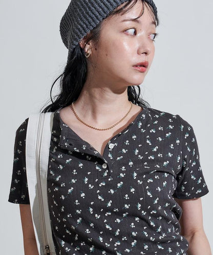 花紋 針孔 精梳 漢尼拔領T恤