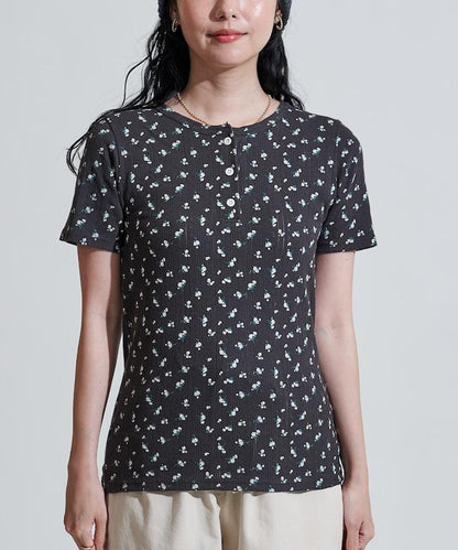 花紋 針孔 精梳 漢尼拔領T恤