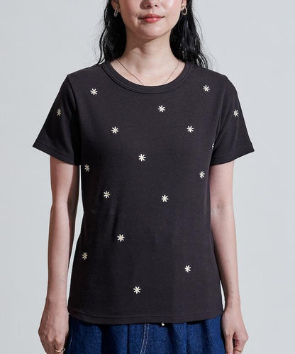 迷你雛菊刺繡T恤/肋T恤