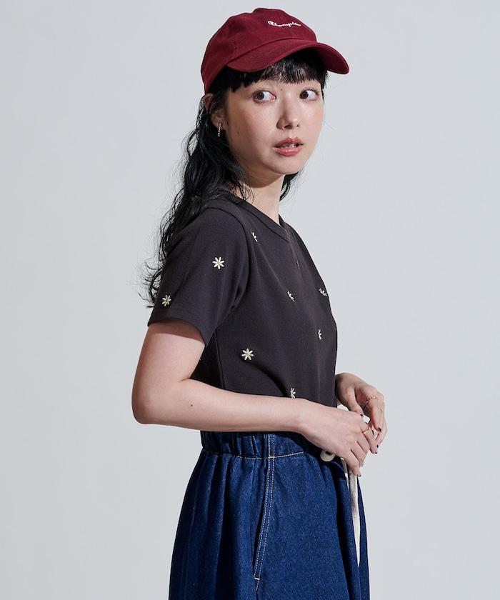 迷你雛菊刺繡T恤/肋T恤