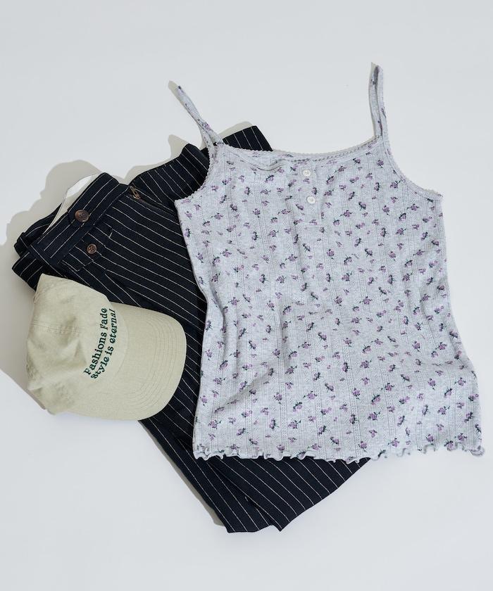 花紋 針孔提花 圓領 女士背心