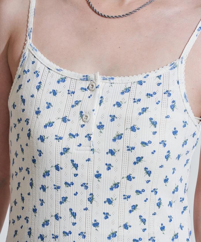 花紋 針孔提花 圓領 女士背心