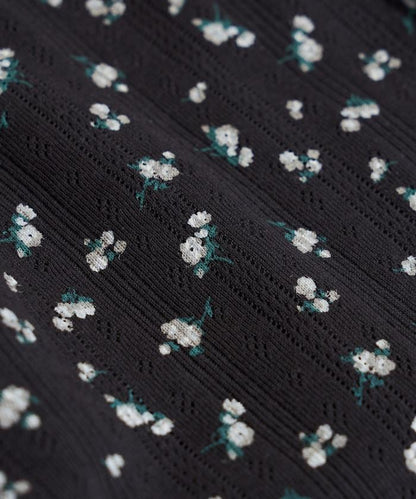 花紋 針孔提花 圓領 女士背心