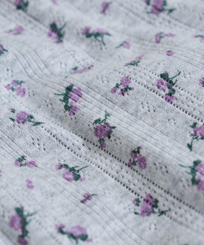 花紋 針孔提花 圓領 女士背心