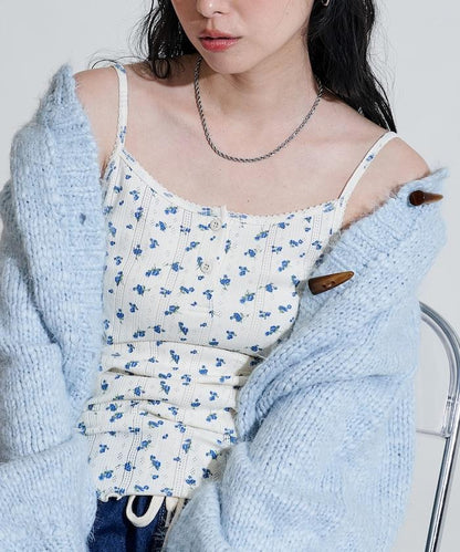 花紋 針孔提花 圓領 女士背心