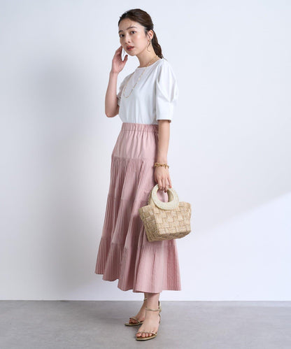 褶袖設計 針織上衣