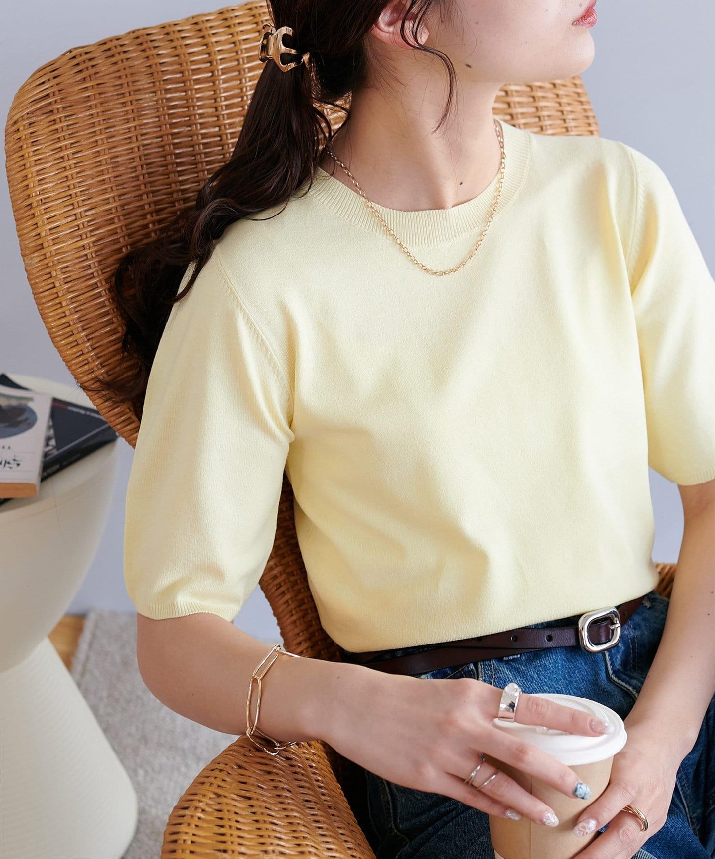 Discoat 清爽柔軟短袖套頭上衣