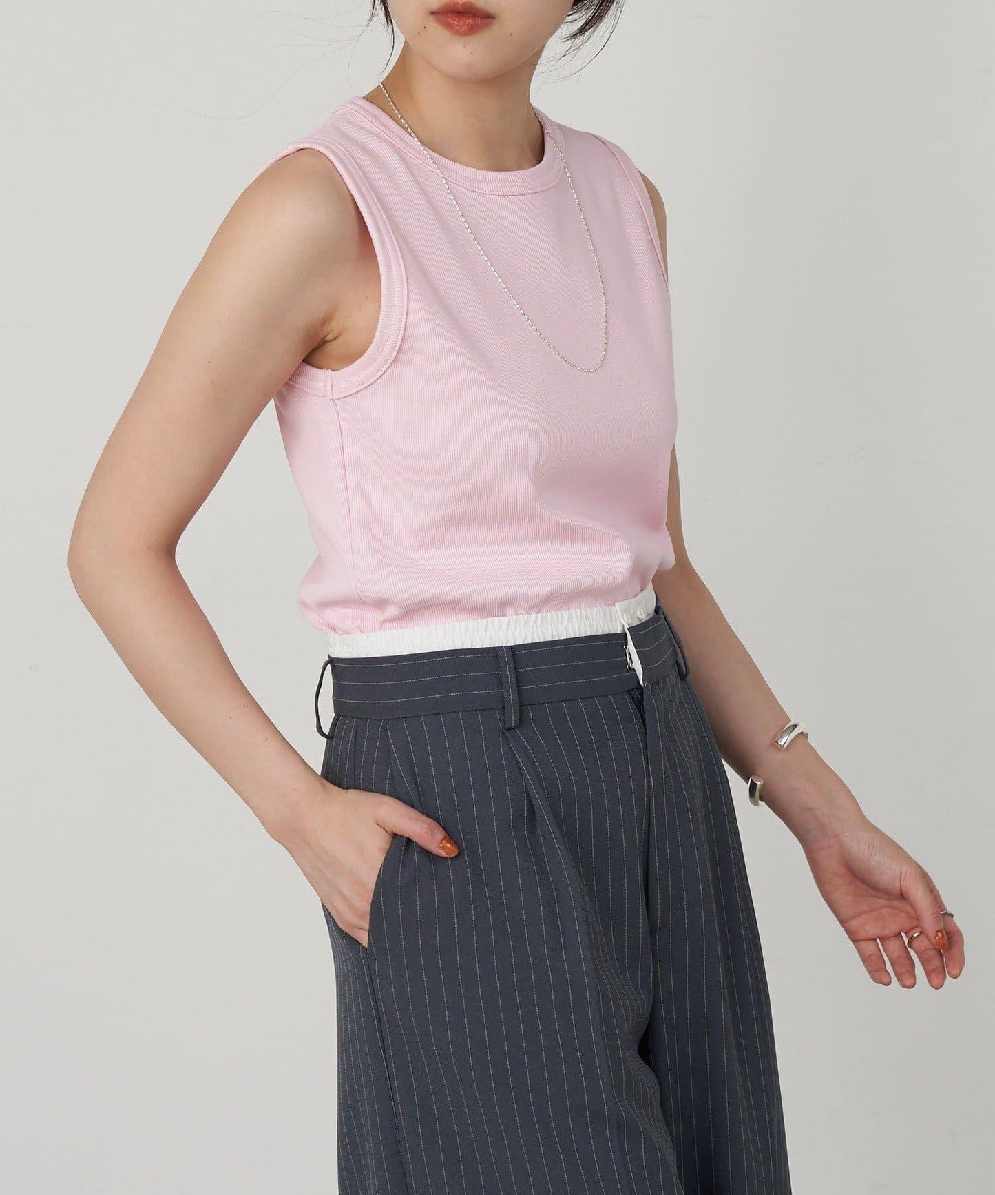 SHENERY 羅紋修身無袖背心