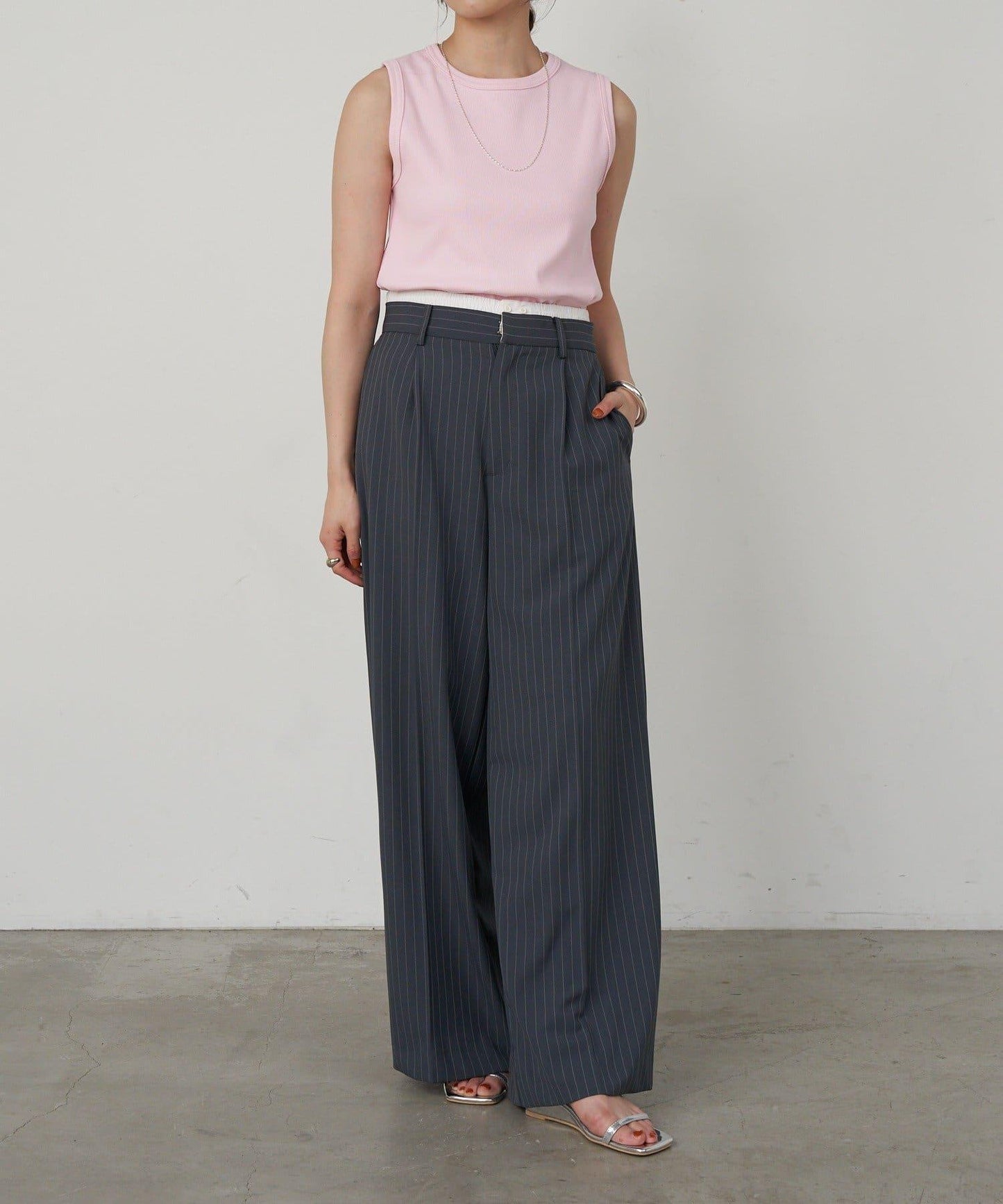 SHENERY 羅紋修身無袖背心