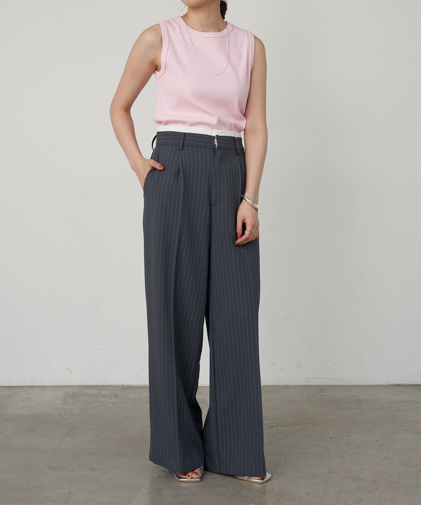 SHENERY 羅紋修身無袖背心