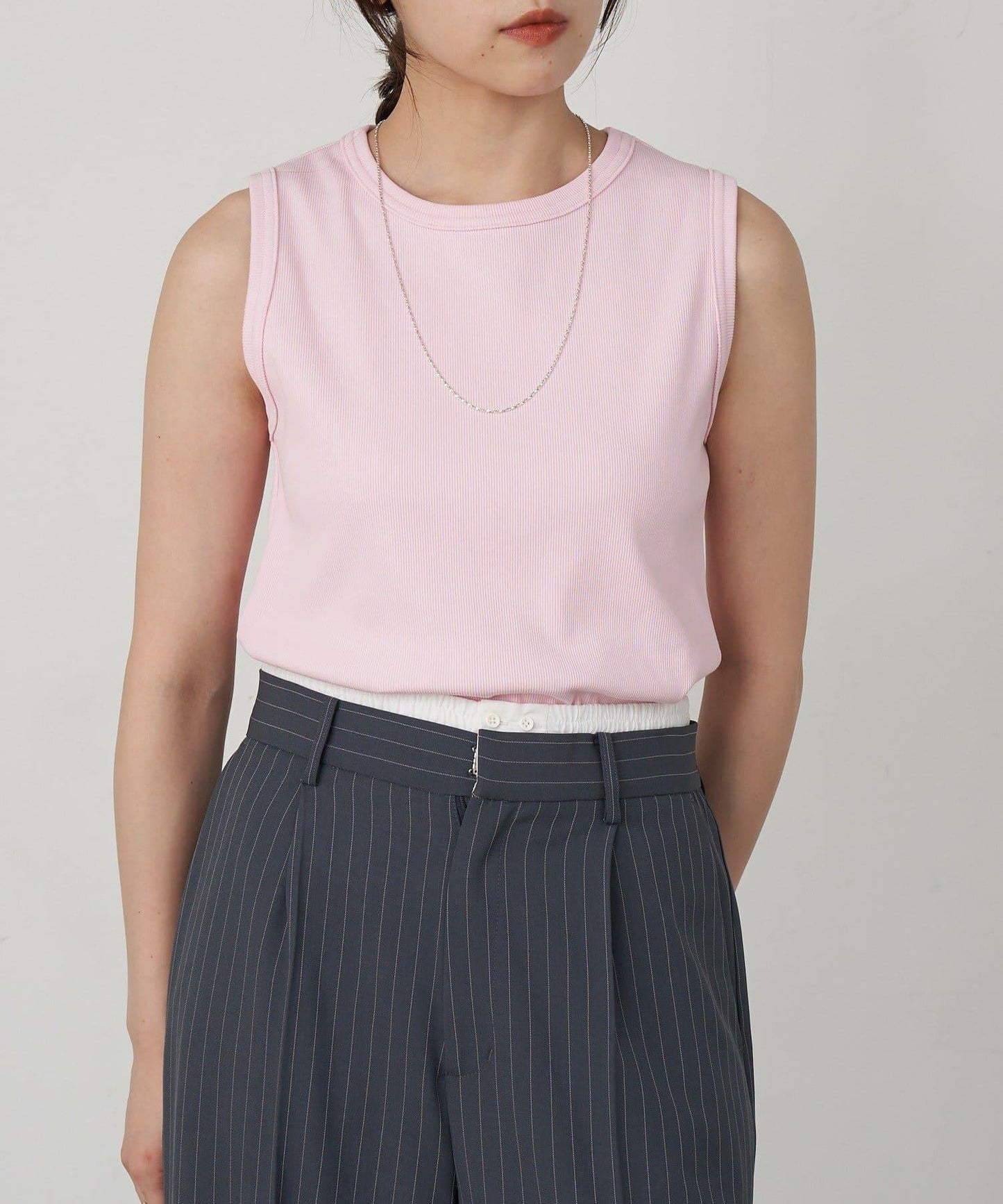 SHENERY 羅紋修身無袖背心