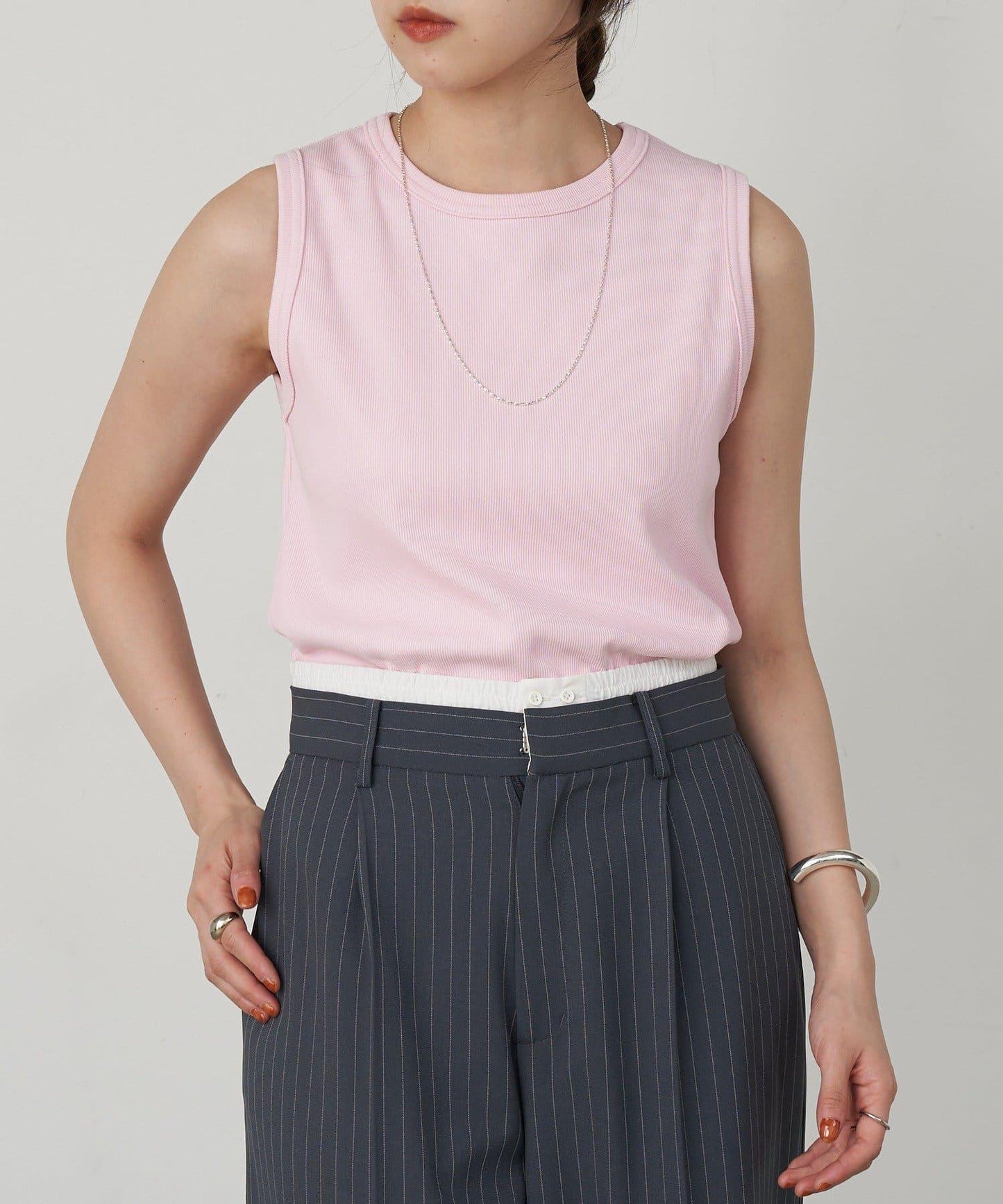 SHENERY 羅紋修身無袖背心